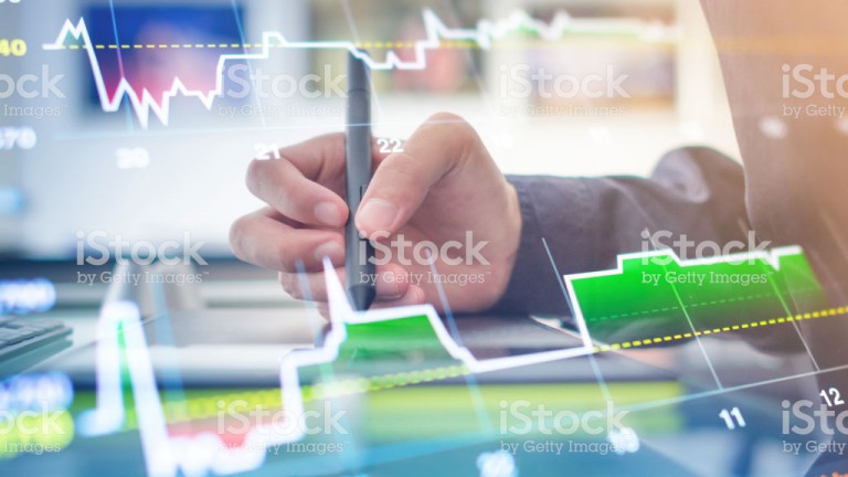 stock exchange graph background